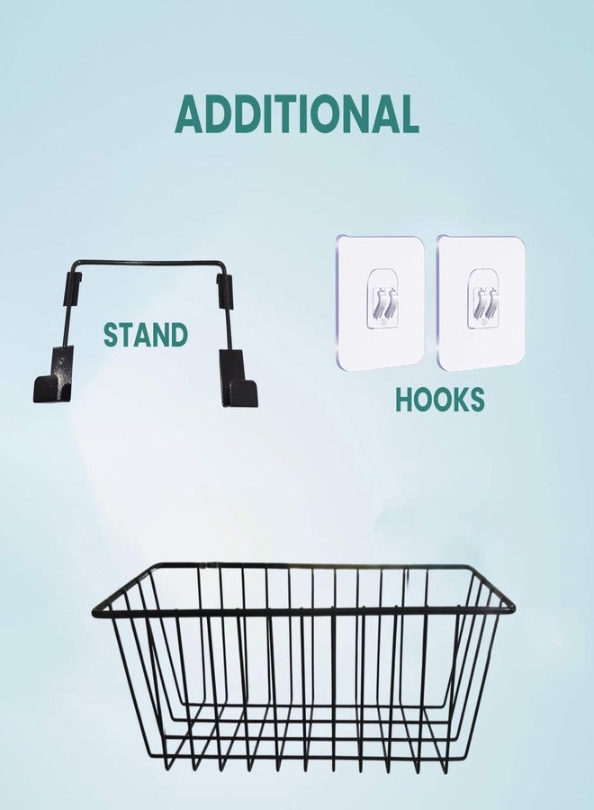 جو هوكد سلة تخزين معدنية معلقة من جو هوكد، منظم لأبواب الخزائن، ألوان متنوعة، متينة، متعددة الاستخدامات، أنيقة، شديدة التحمل، موفرة للمساحة، مصنوعة من معدن قوي، فعالة، صغيرة الحجم، عملية، عصرية - Image 4